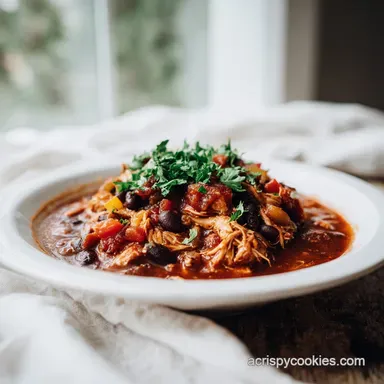 Best Slow Cooker Crack Chicken Chili for 8 Servings Recipe Card