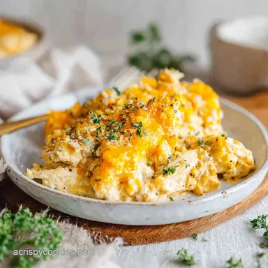 Crack Chicken Slow-Cooked with Bacon and Cheddar for 8 Servings Recipe Card