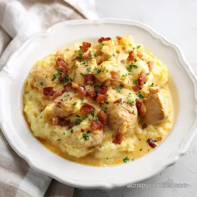 Crack Chicken Slow-Cooked with Bacon and Cheddar for 8 Servings