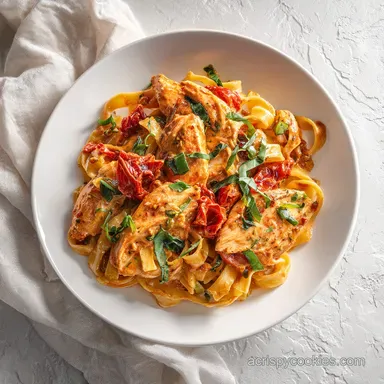 Tasty Marry Me Chicken Pasta for 4 Servings Recipe Card