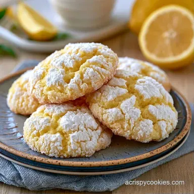 Very Lemon Crinkle Cookies for 24 Recipe Card