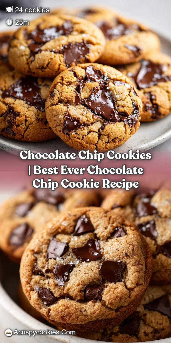 Close-up of a soft, chewy cookie featuring gooey melted chocolate pockets and a pinch of flaky sea salt on top.