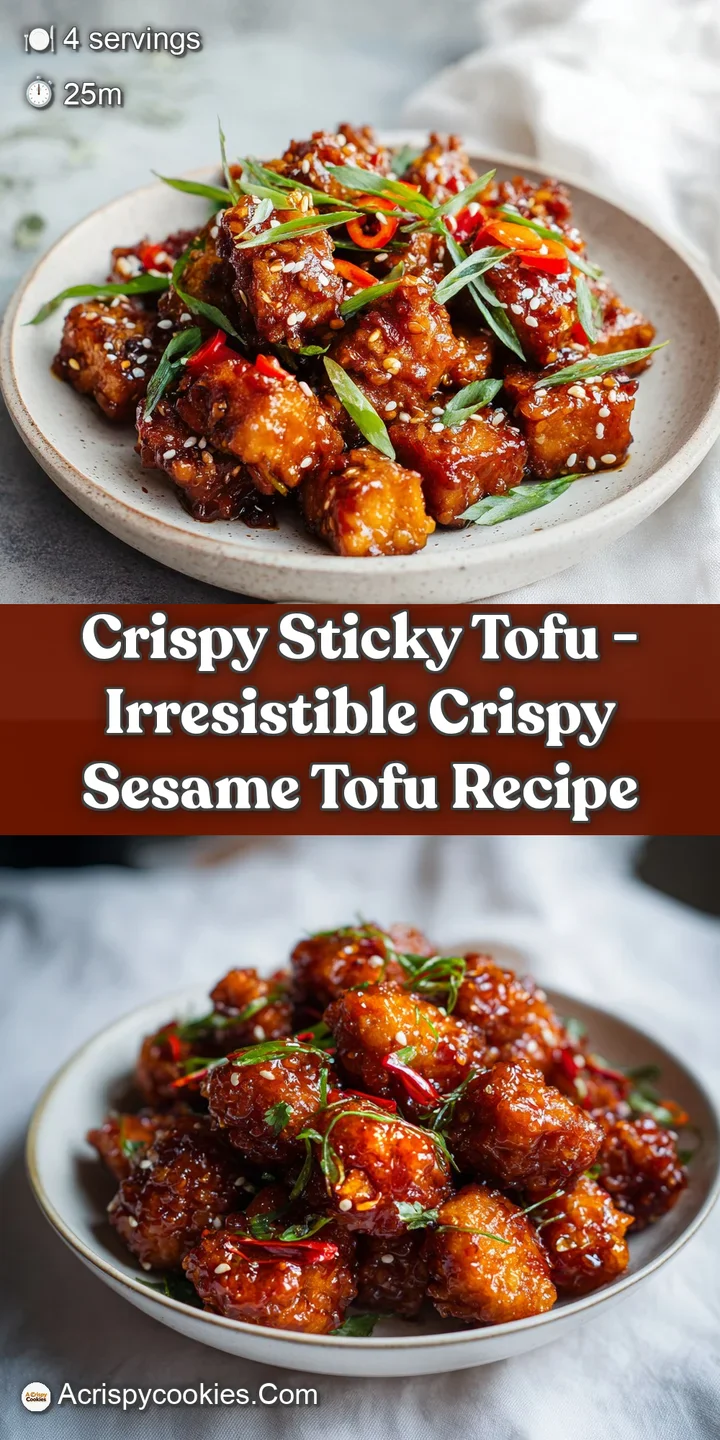 Close-up of incredibly crispy tofu with a glossy, amber-colored glaze clinging to each bite.