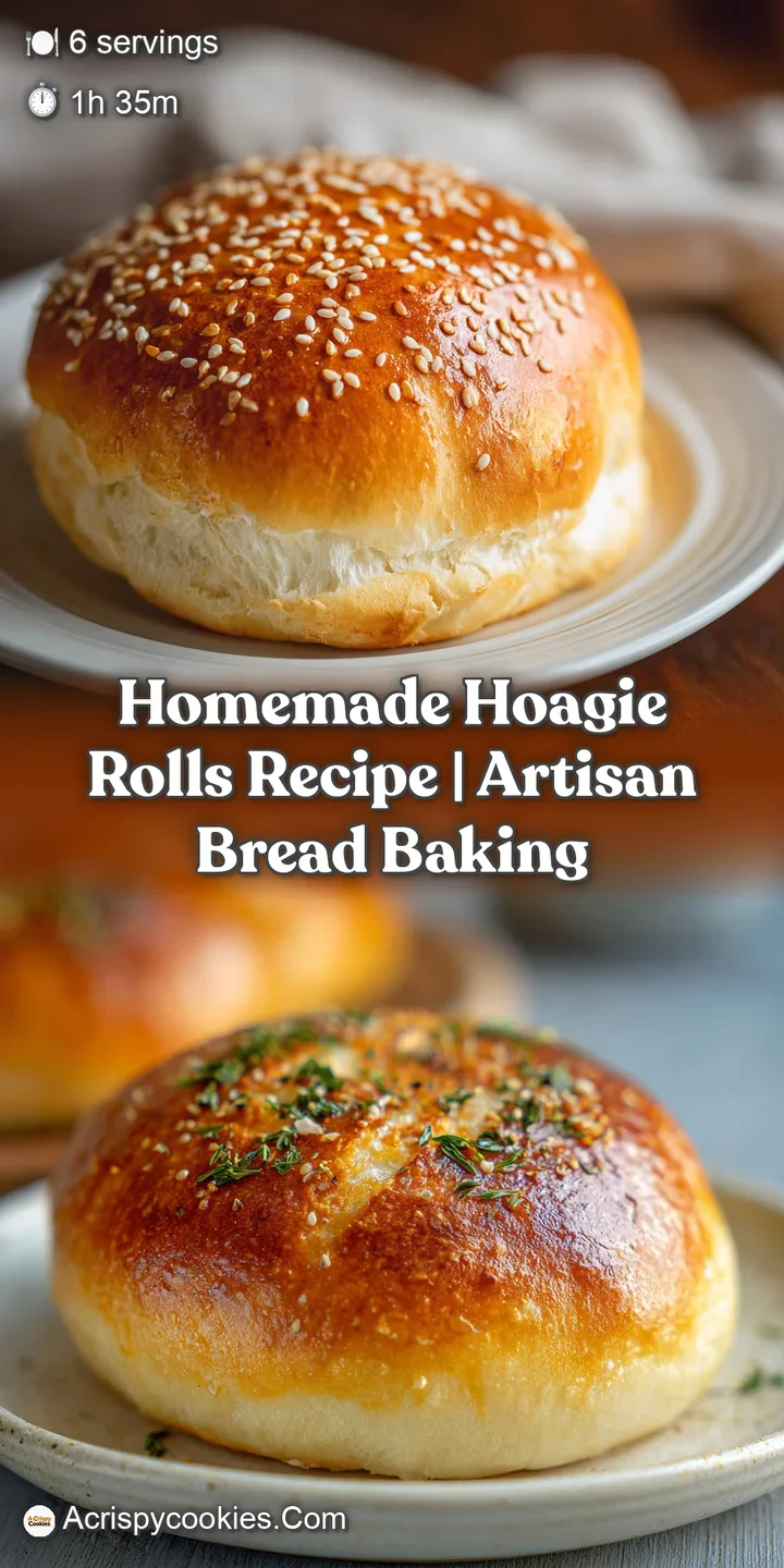 Close-up shows the airy, golden crumb of a freshly baked hoagie roll, highlighting its irresistible, slightly textured crust.