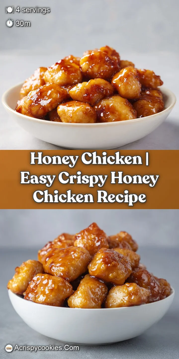 Close-up of shimmering, sticky golden-brown glazed chicken pieces topped with fresh, crisp sliced green onions.