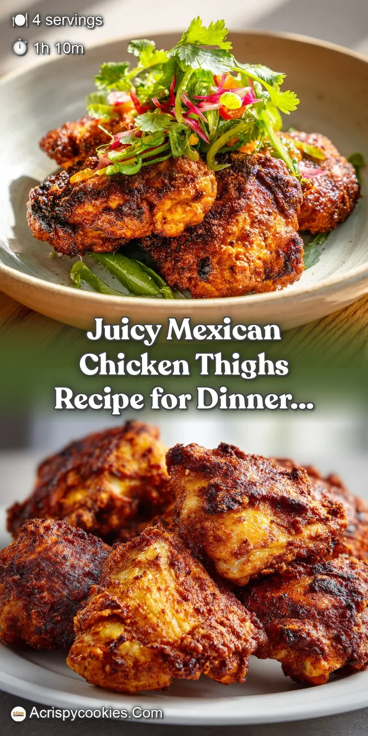 Juicy, spice-rubbed chicken thigh close-up, showcasing the glistening marinade and appetizing charred edges from grilling.