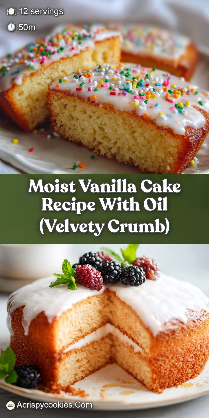 Close-up reveals a moist vanilla cake's tender, light texture. Subtle golden hue suggests a rich, buttery flavor.