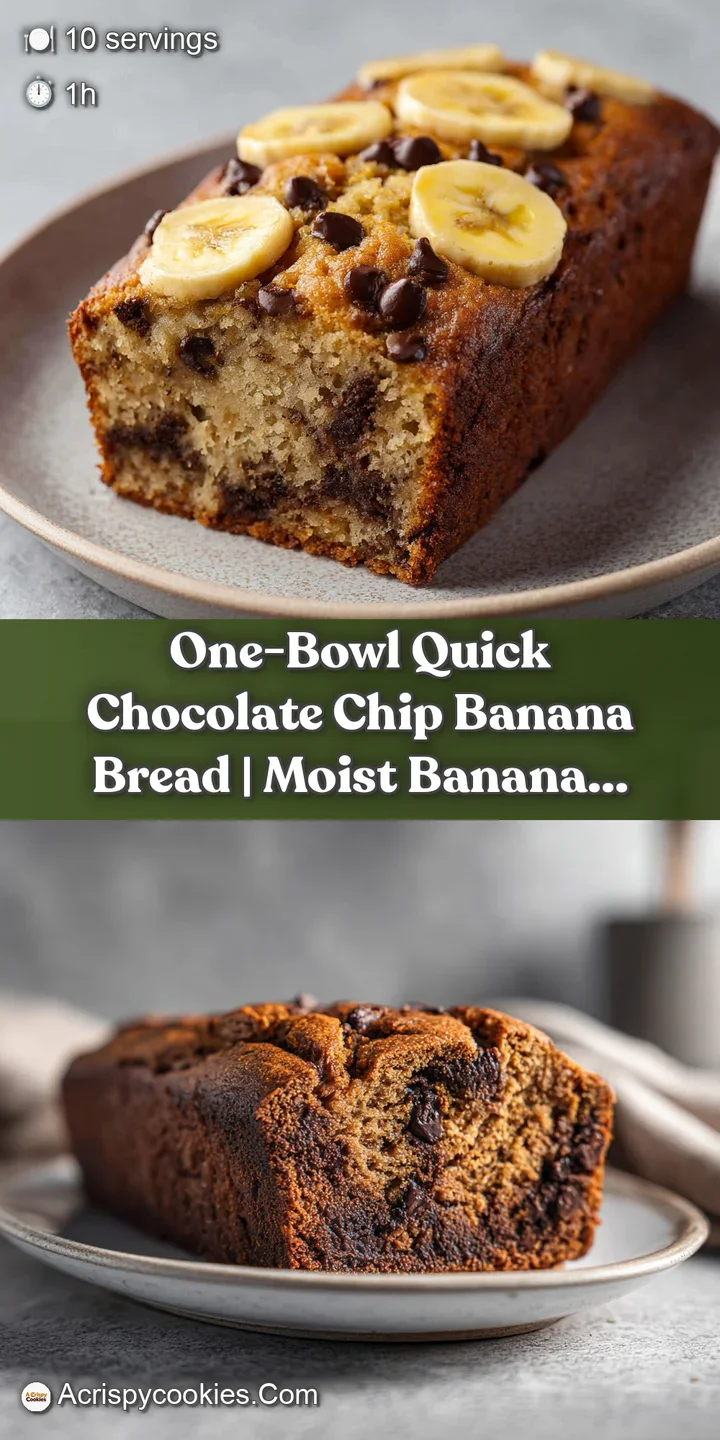 Close-up of a flaky-edged slice of banana bread, showing gooey chocolate chips and a moist, crumbly texture.