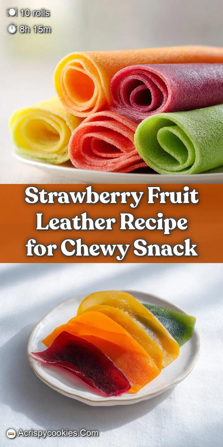 Close-up of intensely colored, flexible fruit leather. Shows a sticky texture, hints of sweetness. Deliciously healthy and...