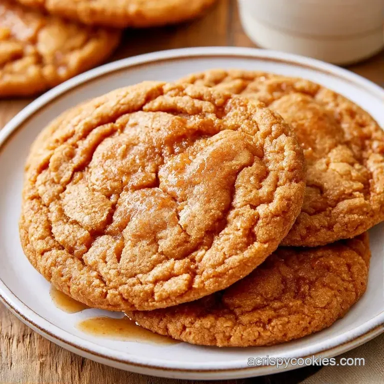Stack of soft, spiced cookies on a white ceramic plate paired with a glass of milk and a fresh red apple.