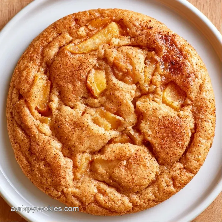 Three soft, golden cookies stacked neatly on a white ceramic plate, garnished with a dusting of cinnamon and a mint leaf.