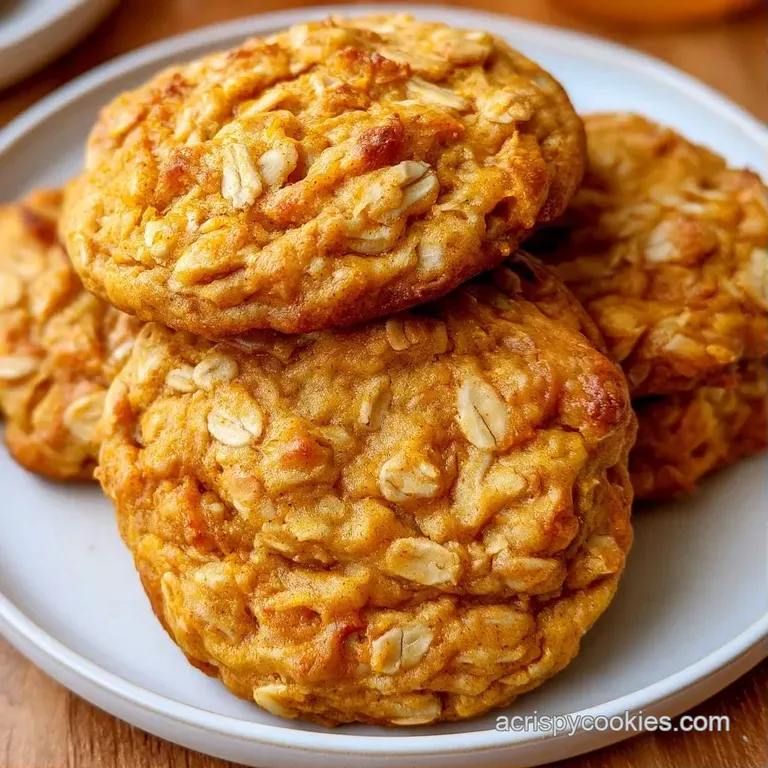 A stack of warm, spiced orange cookies on a matte ceramic plate next to a steaming cup of coffee and a linen napkin.