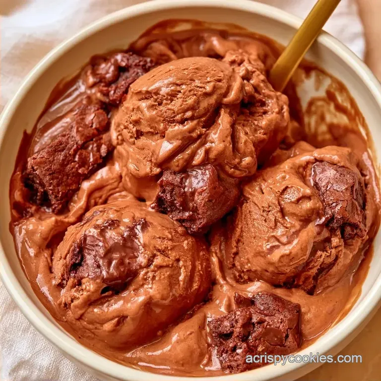 Chocolate Brownie Ice Cream with Fudge Brownie Chunks