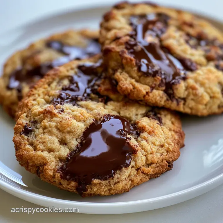 A stack of golden-brown cookies on a white ceramic plate next to a cold glass of milk with condensation.
