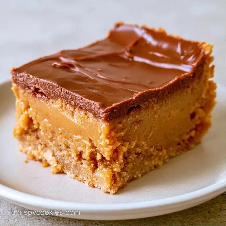 Neatly sliced dessert squares stacked on a white ceramic plate, topped with a sprinkle of flaky sea salt crystals.