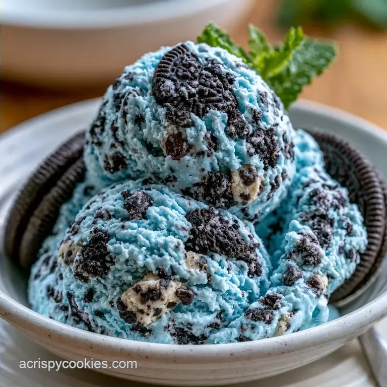 Cookies Monster Ice Cream with Cookie Chunks