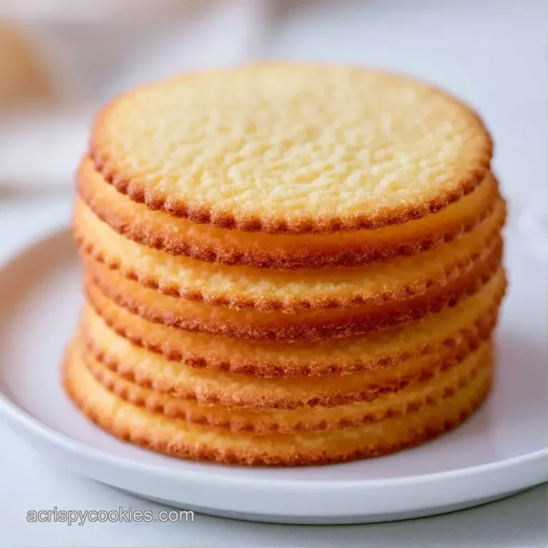 Lightly toasted wafers arranged in a neat row on a white ceramic plate beside a steaming cup of black coffee.