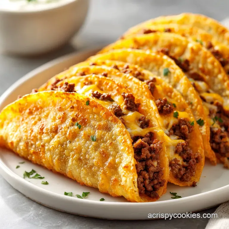 Oven Baked Crispy Cheesy Tacos
