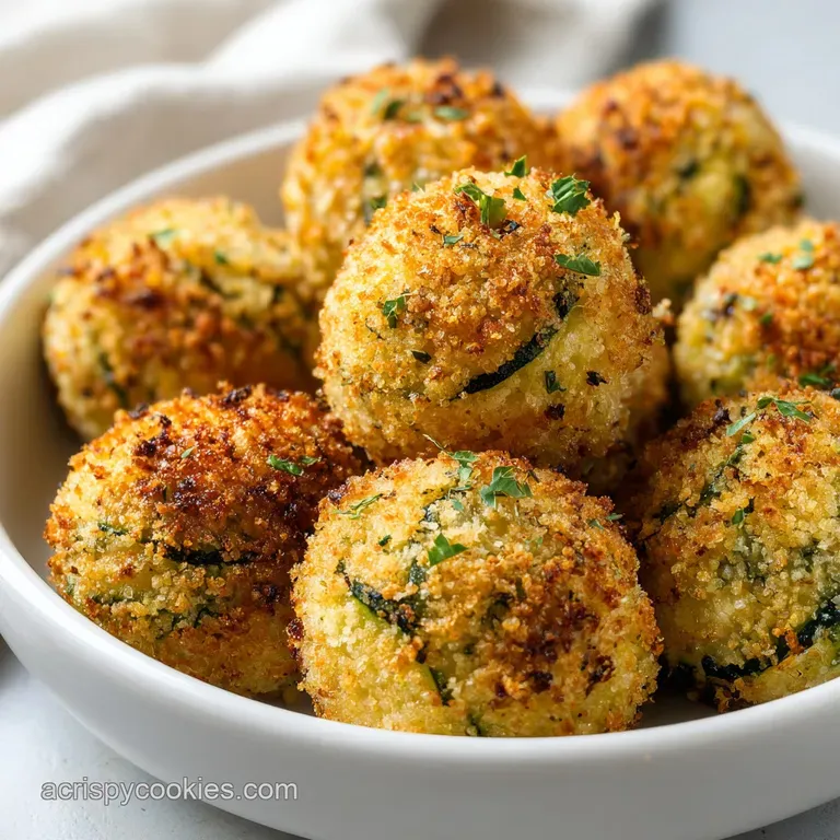 Small golden-fried rounds arranged on a white platter with fresh parsley and a swirl of zesty aioli.