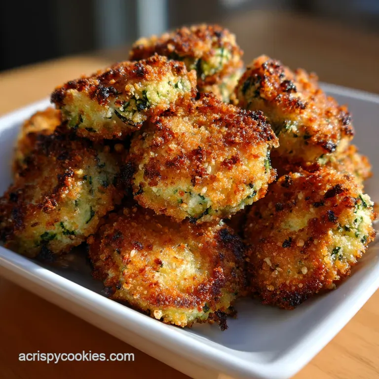 Crispy Garlic Zucchini Balls: Golden and Cheesy