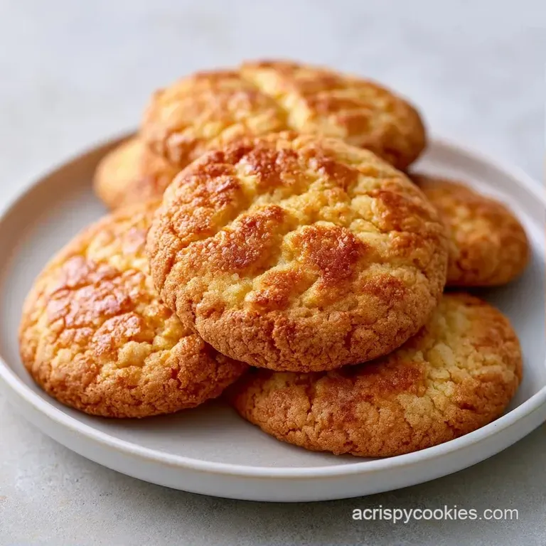 A neat stack of golden cookies on a white ceramic plate, paired with a glass of cold milk and a linen napkin.