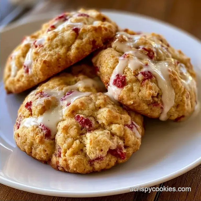 Glazed Strawberry Shortcake Cookies in 30 Minutes