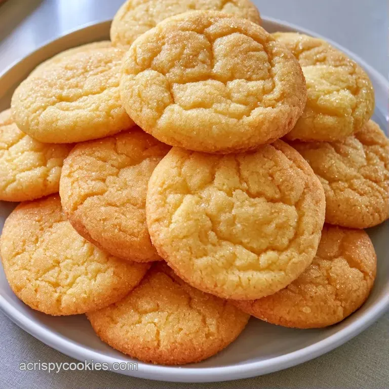 A neat stack of buttery cookies on a white ceramic plate, accented by a cinnamon stick and dried maple leaves.