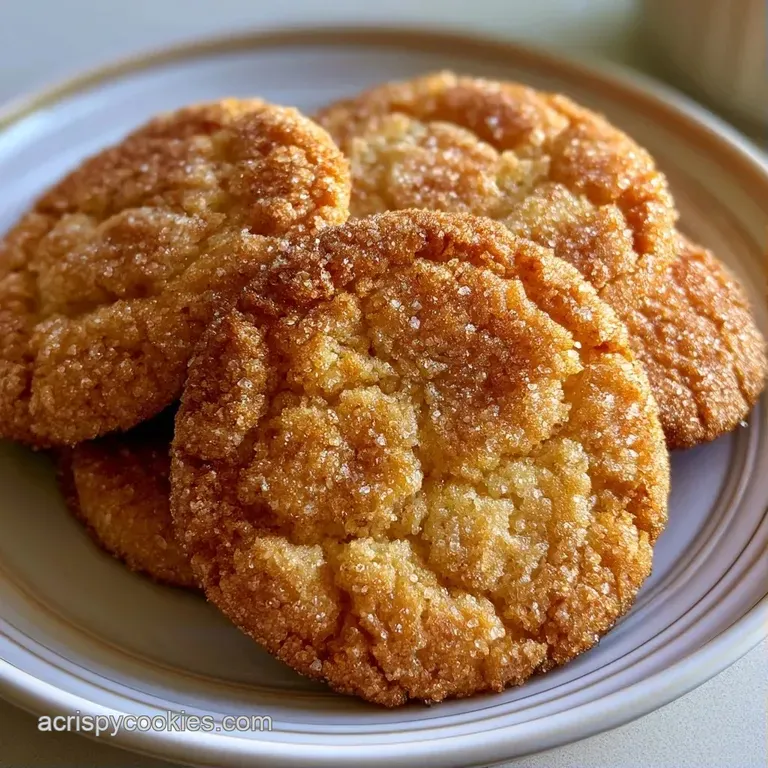 A stack of golden-brown cookies on a white ceramic plate paired with a glass of cold milk and a linen napkin.