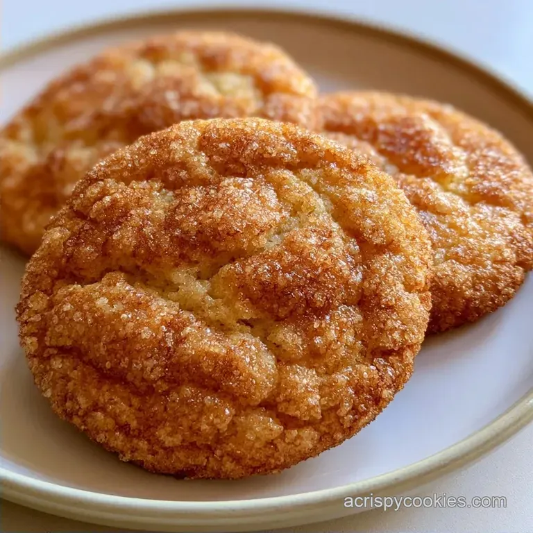 Old Fashioned Granulated Sugar Crispy Cookies: Golden