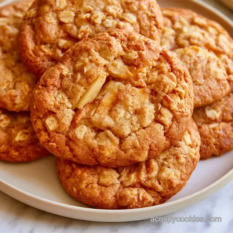 A neat stack of chewy, golden cookies on a white ceramic plate paired with a glass of cold milk and cinnamon sticks.