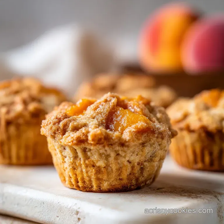 Peach Cobbler Muffins: Moist and Sturdy Crumbs