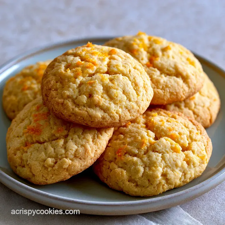 Orange Creamsicle Cake Mix Cookies: Zesty