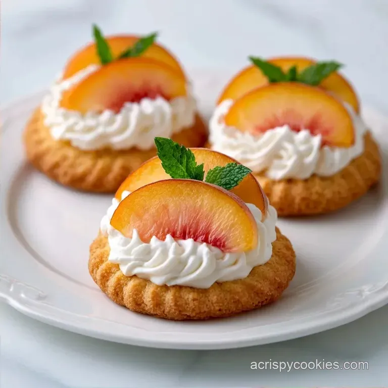 Peach Shortcake Cookies with Jammy Centers