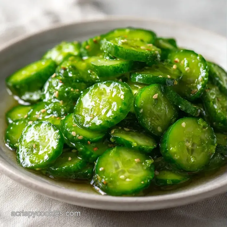 Vibrant green cucumber slices stacked in a white bowl, topped with fresh dill and a sprinkle of cracked black pepper.