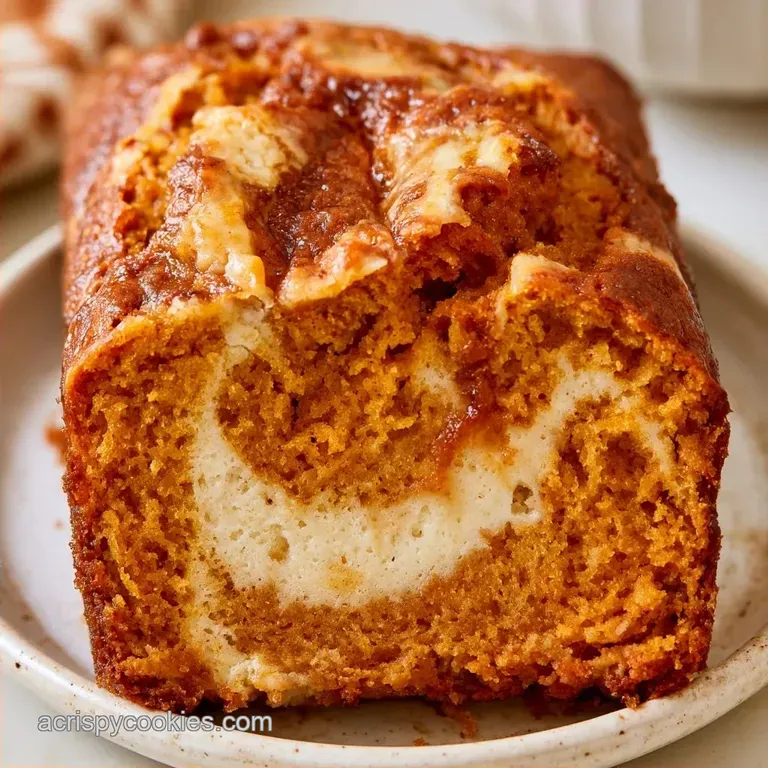 Pumpkin Bread with Cream Cheese Swirl