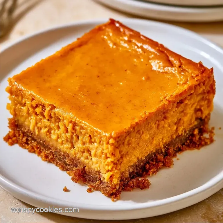Pumpkin Cream Cheese Bars with Gingersnap Crust