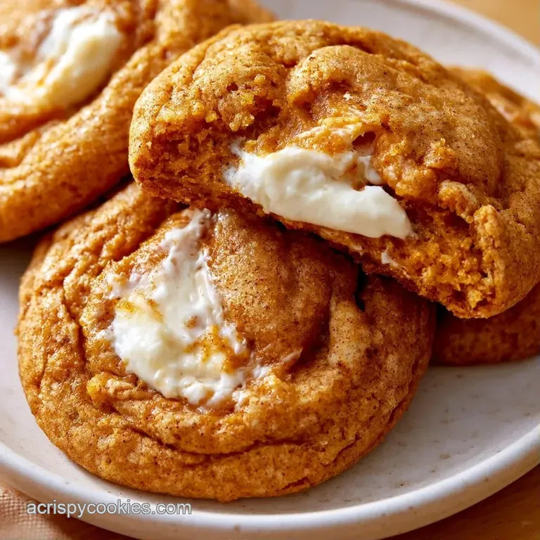 A stack of soft amber-colored treats with creamy white swirls, plated elegantly on a white ceramic dish.