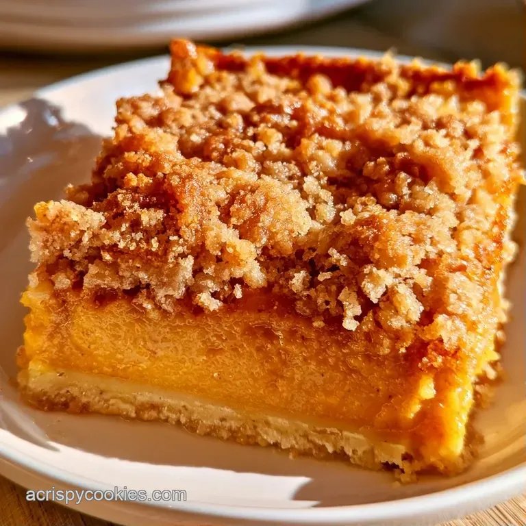A square slice of warm spiced cake topped with a dollop of whipped cream and a dusting of cinnamon on a white plate.