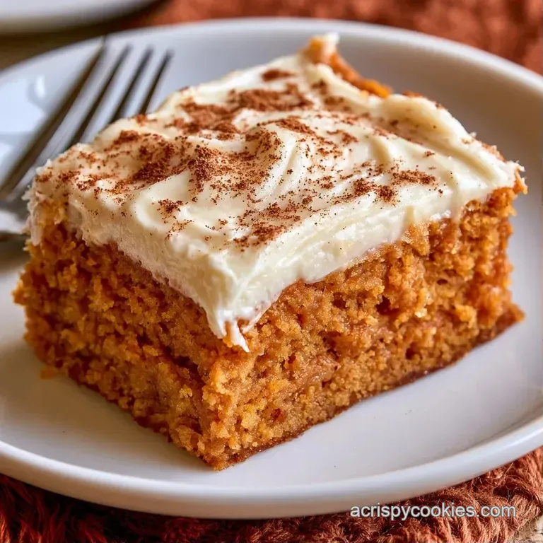 Neat squares of spiced orange bars stacked on marble, garnished with a cinnamon stick and a small maple leaf.