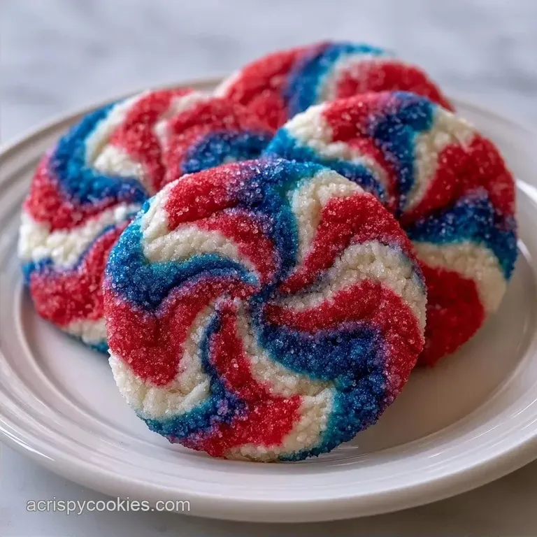 Red White and Blue Pinwheel Cookies: Party-Ready