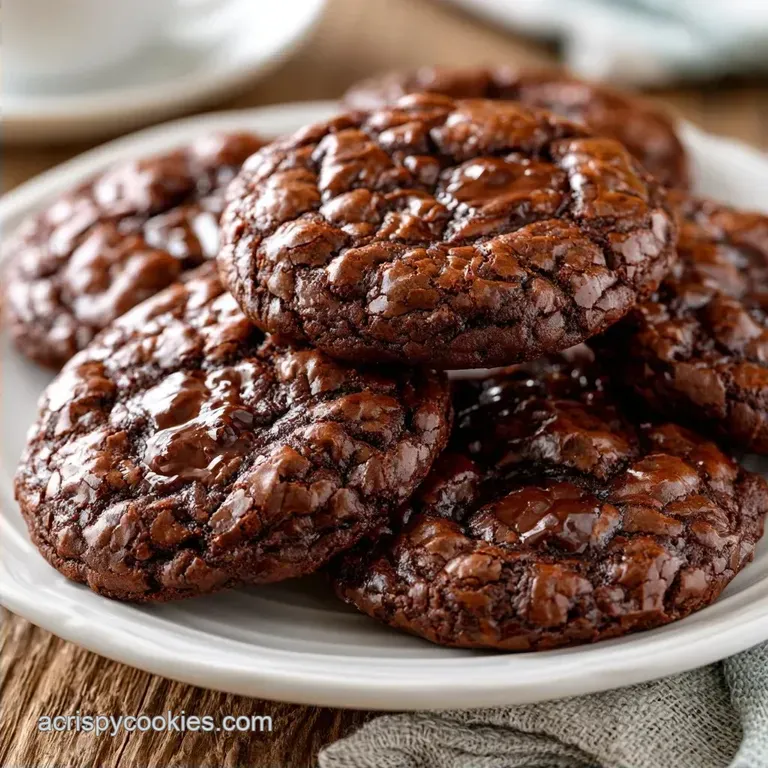 Rich Chocolate Brownie Cookies with Cocoa Powder