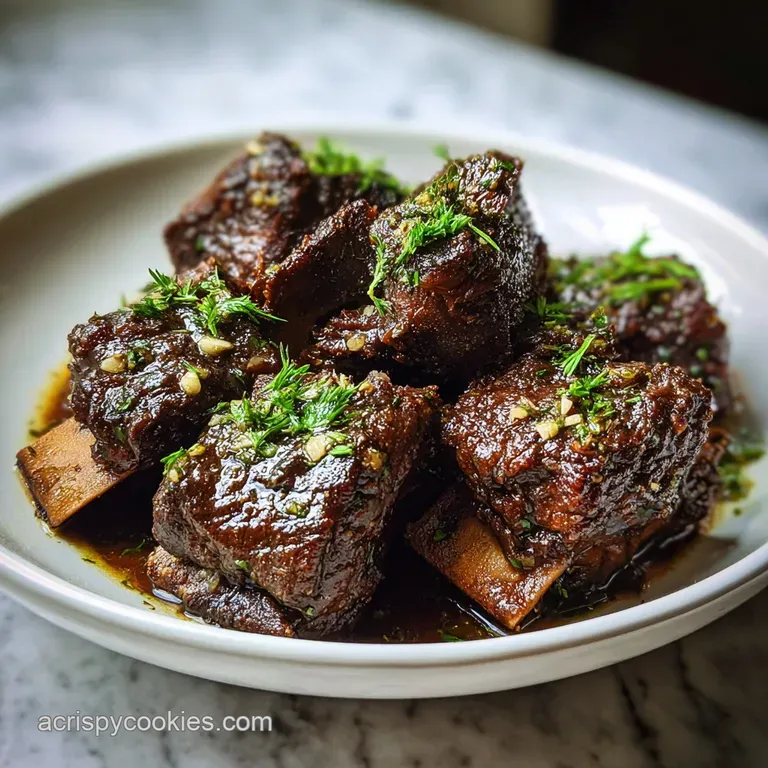 Short Ribs in Slow Cooker with Garlic