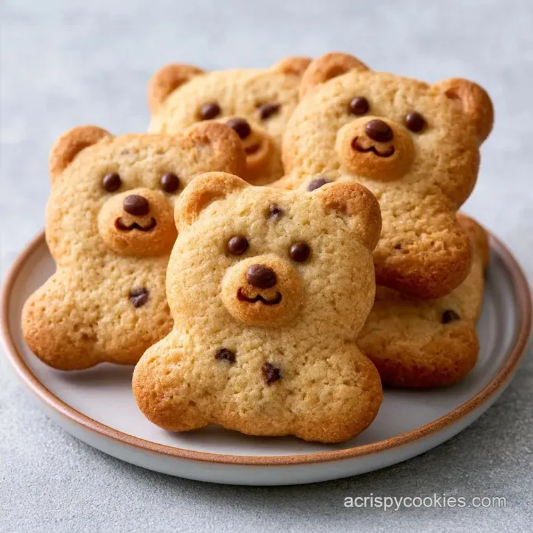 Summer Beach Bear Cookies with Blue Icing