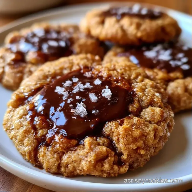 A stack of warm, chewy cookies on a white ceramic plate beside a cold glass of milk and a sprig of fresh mint.