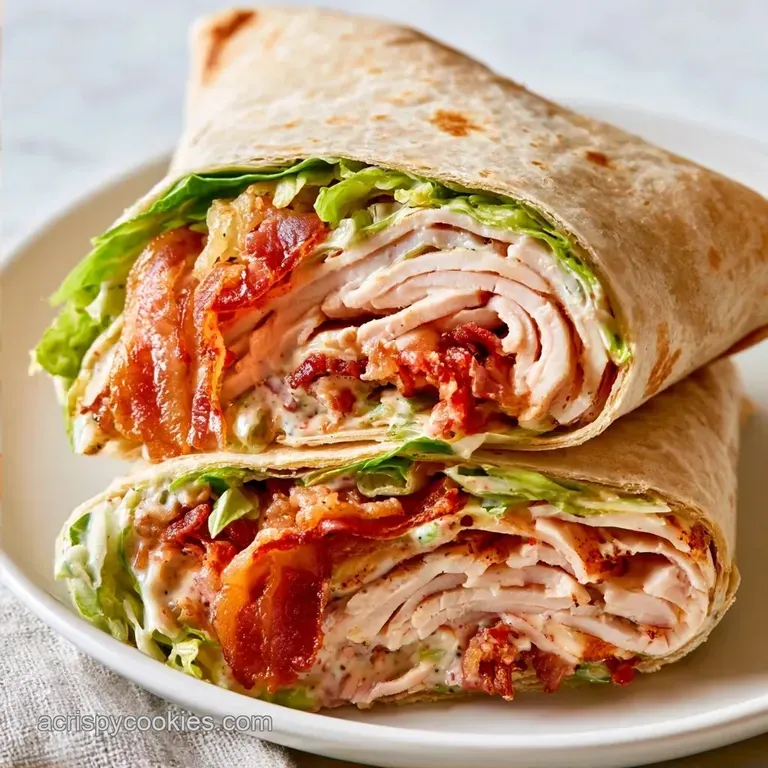 Turkey Ranch Club Wrap with Bacon and Provolone