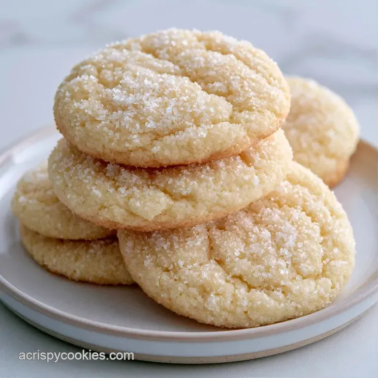 A neat stack of pale, tender cookies on a white ceramic plate beside a tall glass of cold, creamy milk.