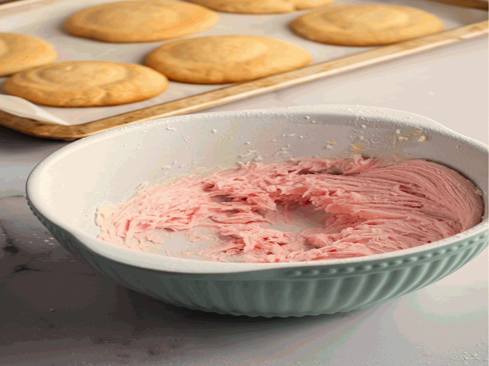 Make the Pink Almond Sugar Cookie Frosting