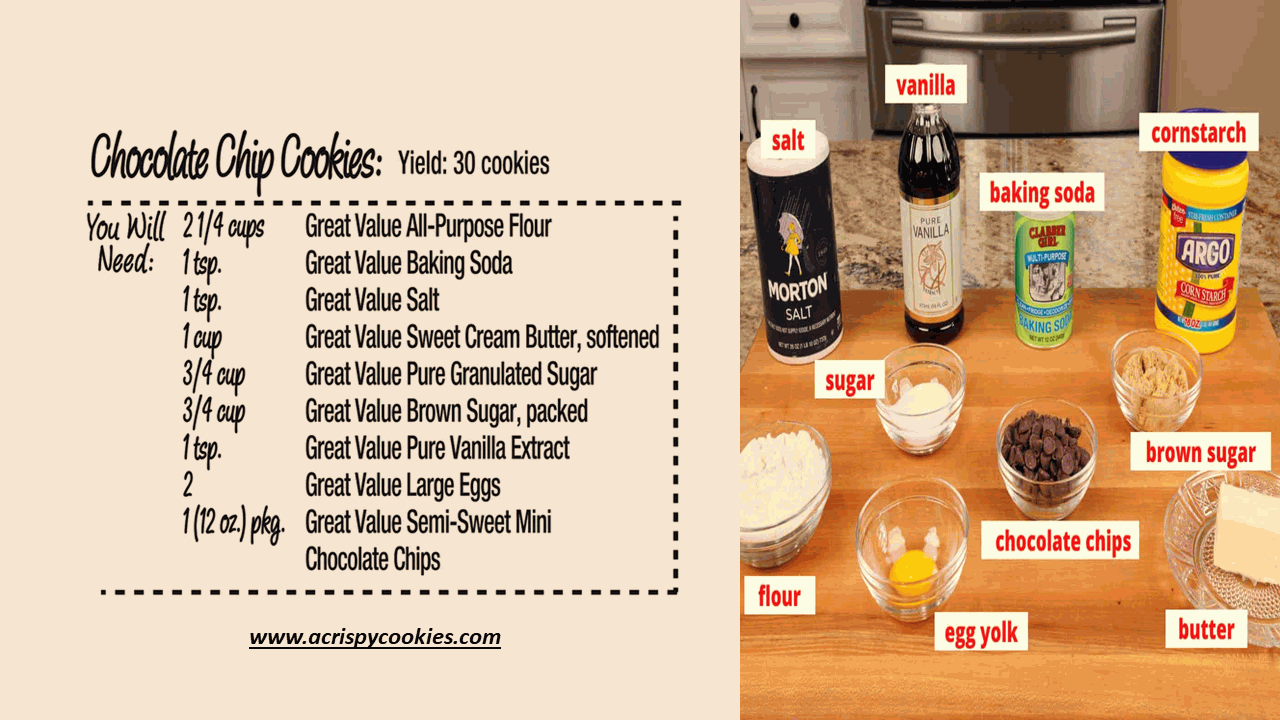 great value chocolate chip cookie recipe ingredients