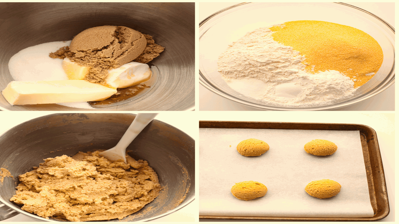 Instruction for cornbread cookie recipe