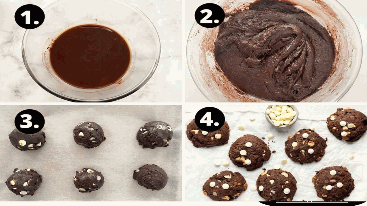triple chocolate cookie recipe instruction